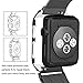 ALNBO for Apple Watch Band 38mm Milanese Loop Magnetic Mesh Stainless Steel Band with Metal Bumper Case for iWatch Series 3 Series 2 Series 1 Sport Edition Black