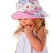 Millymook Girls Reversible Cotton Sun Hat Vintage Bucket -Pink, UPF50+ (2-5 Years)