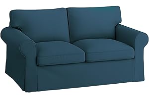 MASTERS OF COVERS UPPLAND Loveseat Cover Replacment Slipcover Made for IKEA UPPLAND Loveseat Slipcover (Not Ektorp)-Not Include Sofa-Dark Ocean