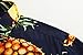 JEETOO Men's Casual Pineapple Short Sleeve Button Down Hawaiian Aloha Shirt(M,Navy)