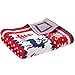 Blueberry Pet Super Soft Cozy Ugly Christmas Reindeer Knitted Throw Blanket, 50” x 60”, Tango Red & Navy Blue