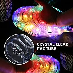 LIGHTNUM Battery Rope Lights 40Ft 120 LED Rope
