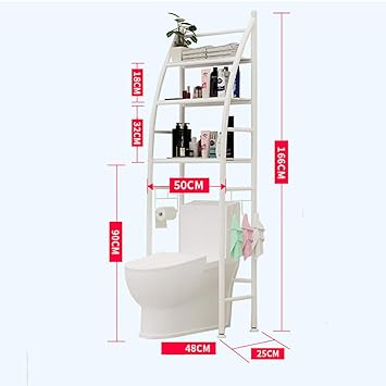 Waschmaschine Regal Eisenregal Geraumiger Raum Europaischer Stil Schliessfach Fur Badezimmer Uber Dem 3 Schicht Badezimmerregal Badezimmer 2 Farben Farbe Weiss Amazon De Kuche Haushalt