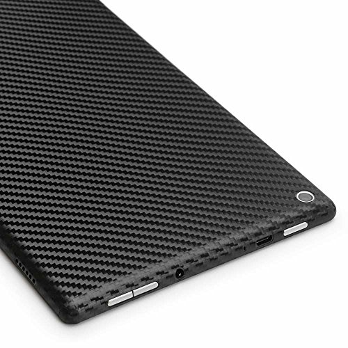 ArmorSuit MilitaryShield - Fire HD 8 Screen Protector (6th Gen - 2016 Release) + Black Carbon Fiber Skin Back Protector w/ Lifetime Replacements - Front Anti-Bubble Ultra HD Shield