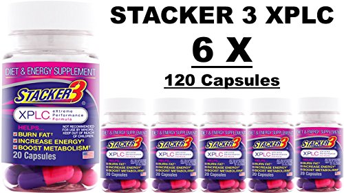 Stacker 3 XPLC 20 Capsules/ Bottle (Lot of 6 X Bottles) = 120 Capsules Stacker 3 XPLC 20 Capsules/ Bottle (Lot of 6 X Bottles) = 120 Capsules