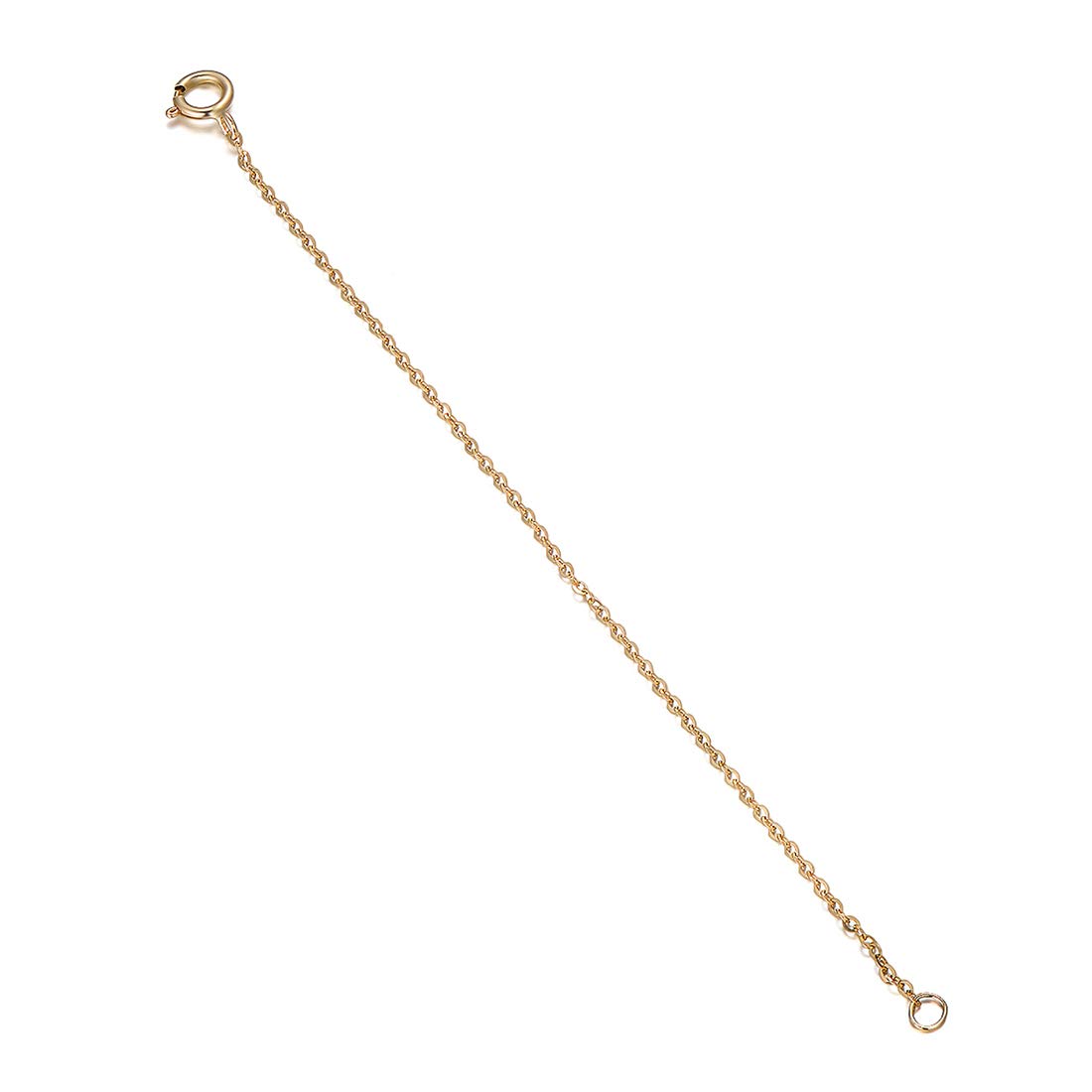 SISGEM Chain Extender for Necklace, 9ct Solid Gold Necklace Extendsion Bracelet Extender, for Anklet Choker (4inch)