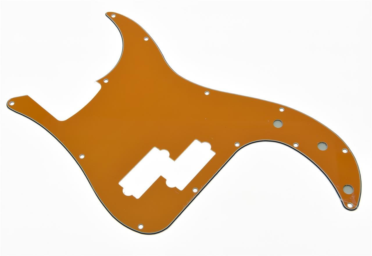 KAISH13 Hole P Bass Style Pickguard PB Scratch Plate Bass Pickguard for USA/Mexico Precision P Bass Orange 3 Ply