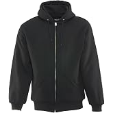 RefrigiWear Men's Insulated Quilted Sweatshirt, 3 Layer Zip Up Work Hoodie | 2 Large Front Pockets for Phone, Wallet &amp; Tools, Preshrunk Fit, Heavier Build for Wind &amp; Cold, Zip Up Hoodie Men