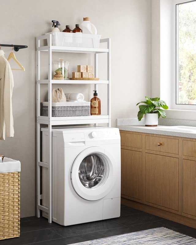 SONGMICS Over The Toilet Storage, 3Tier Bamboo Over Toilet Bathroom