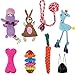 CCQIN Squeaky Dog Toy Pack for Puppy,Small and Medium Dog Toys Set 7 Pack Cute Pet Toys with Squeakers,Puppy Teething Dog Chew Toys(Rabbit,Carrot,Bone)