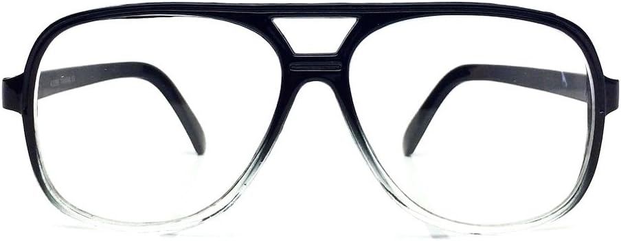 80's Vintage Retro Classic Aviator Large Frame Clear Lenses Eyeglasses Glasses