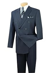 VINCI Wool Feel 6 Button Double Breasted Solid