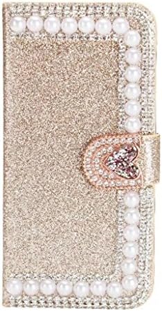 Samsung Galaxy S8 Plus Case,iPhone Luxury Bling Glitter Diamond Pearl Wallet Case Card Slots Flip Stand Protective Case For Samsung Galaxy S8 Plus