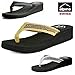 Alpine Swiss Womens Sequin Wedge Heel Sandals Thong Flip Flops
