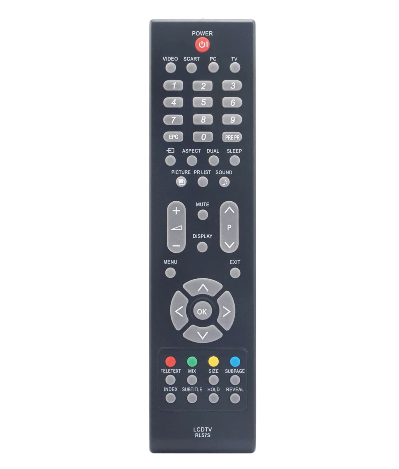 AULCMEET RL57S Replacement Remote Control Compatible with Sharp 4K OLED TV LC-42SB55RU LC-42SB55S LC26SB25RU LC-26SB25RU LC-26SB25E LC-26SB25S LC-32SB25E LC-32SB25RU LC-32SB25S