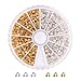 PH PandaHall Wire Guardian, 180 Pcs Brass Wire Guards Wire Cable Protector U Shape Wire Guard Loops Thread Loop Wire Protectors for Earring Bracelet Necklace Pendant DIY Jewelry Making, Golden/Silver