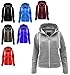 WOMENS PLAIN HOODIE LADIES HOODED ZIP ZIPPER TOP SWEAT SHIRT JACKET COAT SWEATER