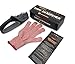 2-n-1 Knife Sharpener by Kitchen Hostess - Great for Japanese and Euro-American Knives - Senzu, Chef, Paring, Tactical, Pocket - Quickly Sharpens, Hones & Polishes - Safety Glove Included