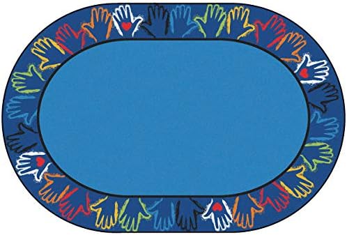 Carpets for Kids Hands Together Border Rug, Multi