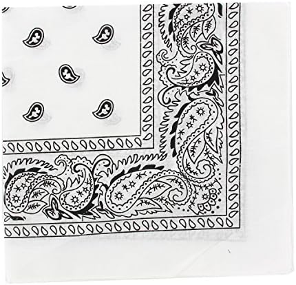 Pack of 12 Classic Paisley Bandana Head Wrap Scarf Handkerchief