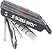 Swiss+Tech ST50036 Gray 7-in-1 Multitool Screwdriver Set with LED Flashlight and Ruler for Keychain