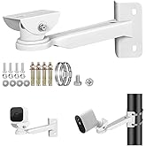 ZT-NET ZT-NET Security Camera Mount Corner Pole Mounting Bracket | Heavy-Duty Adjustable Holder for CCTV Cameras Installation Indoor and Outdoor Iron, White