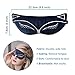 Novelty Eye Mask for Sleeping, 100% Natural Silk Sleep Mask & Blindfold for Women Girls, Sexy Fox Night Eye Shade Cover, Light Soft and Comfortable Sleeping Aid with Adjustable Strap (Blue)