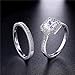 MABELLA Women’s 1.8 Ct Princess Cut 925 Sterling Silver Cubic Zirconia Wedding Engagement Ring Set Bridal Ring Band