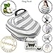 ☆ Organic Cotton ☆ Nursing Breastfeeding Cover Scarf, Baby Car Seat Canopy, Canopies, Shopping Cart, Stroller, Carseat Covers for Girls and Boys Best Multi-Use Infinity Stretchy Shawl Shower Gifts