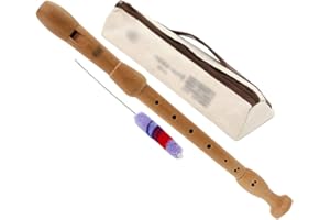 ZRAGEK Music Recorder Instrument, Beginner Adult German Alto Recorder, 8-hole Wooden Professional Playing Flute Instrument, Storage Bag + Cleaning Stick