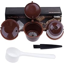 Lictin 3 Pack Cápsulas Filtros de Café Recargable Reutilizable para Cafetera Dolce Gusto Resistente Más de 150 Usos de Sustitucion de Cápsula de Café Dolce Gusto