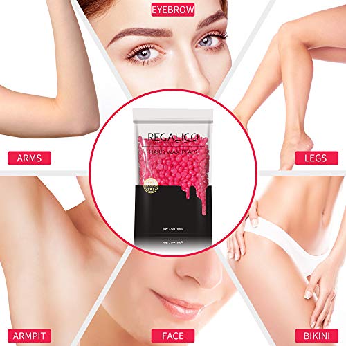 17.5 OZ Wax Beans, Regalico Hair Removal 1.1 LB Hard Wax Beads with 10 wax spatulas, Brazilian Waxin - //medicalbooks.filipinodoctors.org