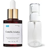 Centella Asiatica Extract 1 fl. oz. Dropper for soothing, moisturizing, and calming skin. using as facial toner or mist. Empty spray bottle included.