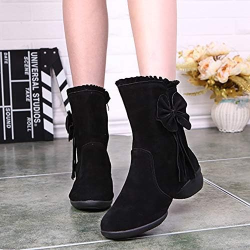 社交ダンスシューズ ジャズダンス シューズ サルサ シューズ サルサ コスプレ靴 可愛いリボン付き ダンスブーツ ショートブーツ レディース ローヒール B07hfw5zr5 2 401円 新商品 新型 安い 激安 プチプラ 高品質 新作入荷 新品 Sale開催中