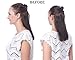 Onedor Premium Synthetic fiber Clip on Messy Chignon Bun Hair Extension Hair Piece Wig. Silky Smooth and Secure (1B-Off Black)