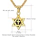 U7 Men's Star of David Necklace & Chain 18K Gold Plated Jewish Jewelry Religious Vintage Enamel Cross Megan Star Pendant