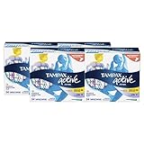 Tampax Pearl Active tampons, light/Regular, 34Count Pack Of 4 (Total 136Count)
