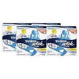 Tampax Pearl Active Plastic Tampons,  Light/Regular