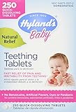 Hyland's Baby Teething Tablets, Natural Baby Teething Pain and Irritability Relief, 250 Count