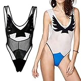 Zeagoo One Piece Sexy Mesh Patchwork Backless Swimsuit Swimwear Summer Beachwear