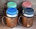 Faux Leather Sleeve with Handle/Travel Mug for Wide Mouth Pint Mason, Canning Jars