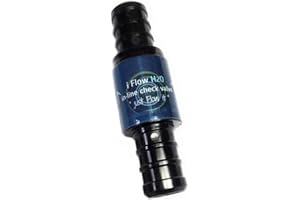 I FLOW H2O Check valve 1/2"inch-PEX Plastic Barb X Barb, "PTFE" Ball Stop with "Viton O Ring" for Positive Fluid Stop.