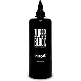 Intenze ZUPER Black Tattoo Ink 12 oz - Deep Black for Lining, Tribal and Blackwork - Sterilized, Vegan, Reach-Compliant, Made in the USA
