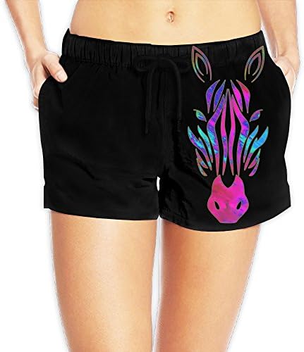 Zebra Art Print Girls Board Shorts Fashion Quick-drying Swim Trunks Elastic Waist Boardshorts M