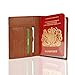Visconti Soft Leather Secure RFID Blocking Passport Cover Wallet - POLO 2201, Brown, One Size