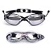 Baen Sendi Swimming Goggles with Siamese Ear Plugs - UV Protection Anti Fog - Best Adult Swim Goggles (Black)