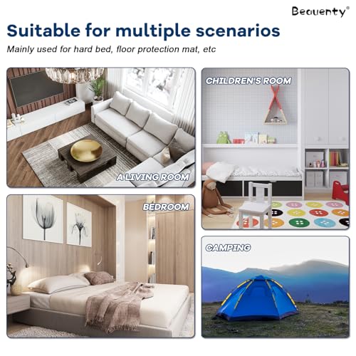 Beauenty Japanese Floor Mattress, Roll Up Quilted Bed Futon Mattress, Thicken Sleeping Pad, Portable Daybed Guest Bed,120 * 200CM(Style 5)