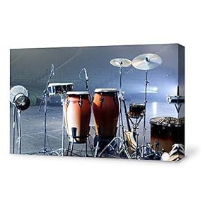 Canvas Wall Art for Living Room,Bedroom Home Artwork Paintings Drumset Ready to Hang - 12x18 inches