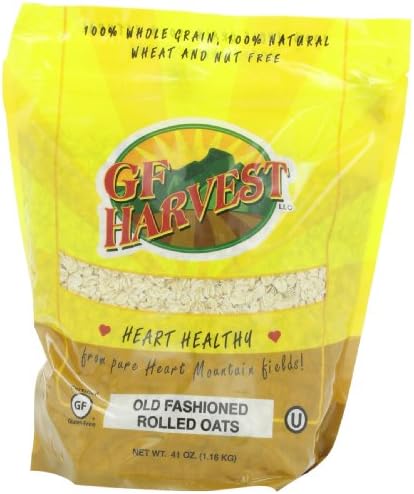 GF Harvest Gluten Free PureOats Rolled Oats, 41-Ounce Bags (Pack of 3)