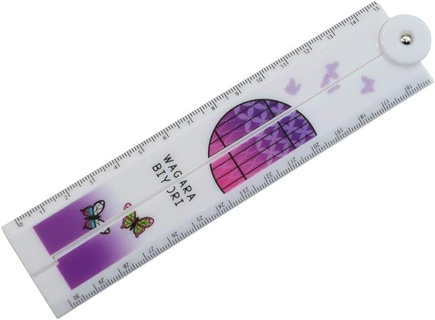 Amazon Co Jp 和柄びより 30cm 折りたたみ定規 ものさし 円窓 しっぽう あみめ おもちゃ